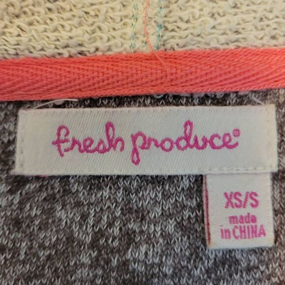 Baja Hoodie Womens Size XS Light Blue Striped Spring made by Fresh Produce - Picture 7 of 7